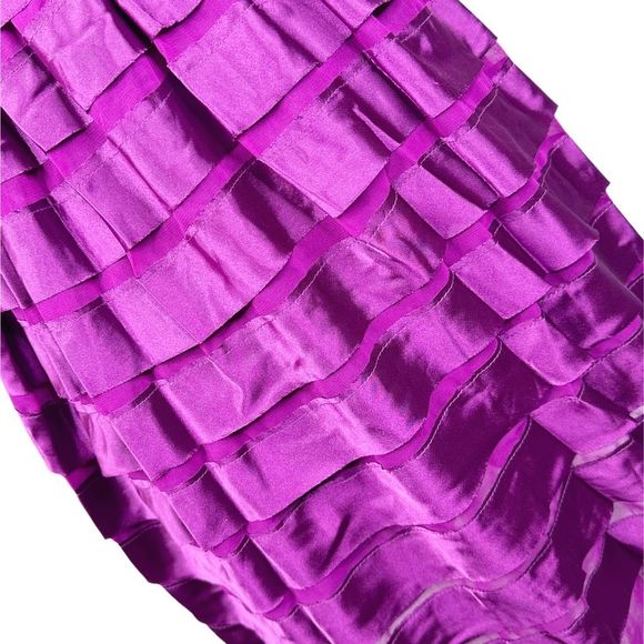 Lucy Paris Purple Tiered Ruffled Mini Dress - Size Small - Picture 3 of 7